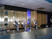 Bar storage shelves