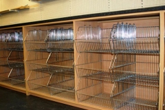 Counters with wire baskets