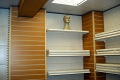 Slatted panels and shelves