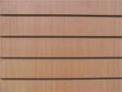 Timber effect slatted panel
